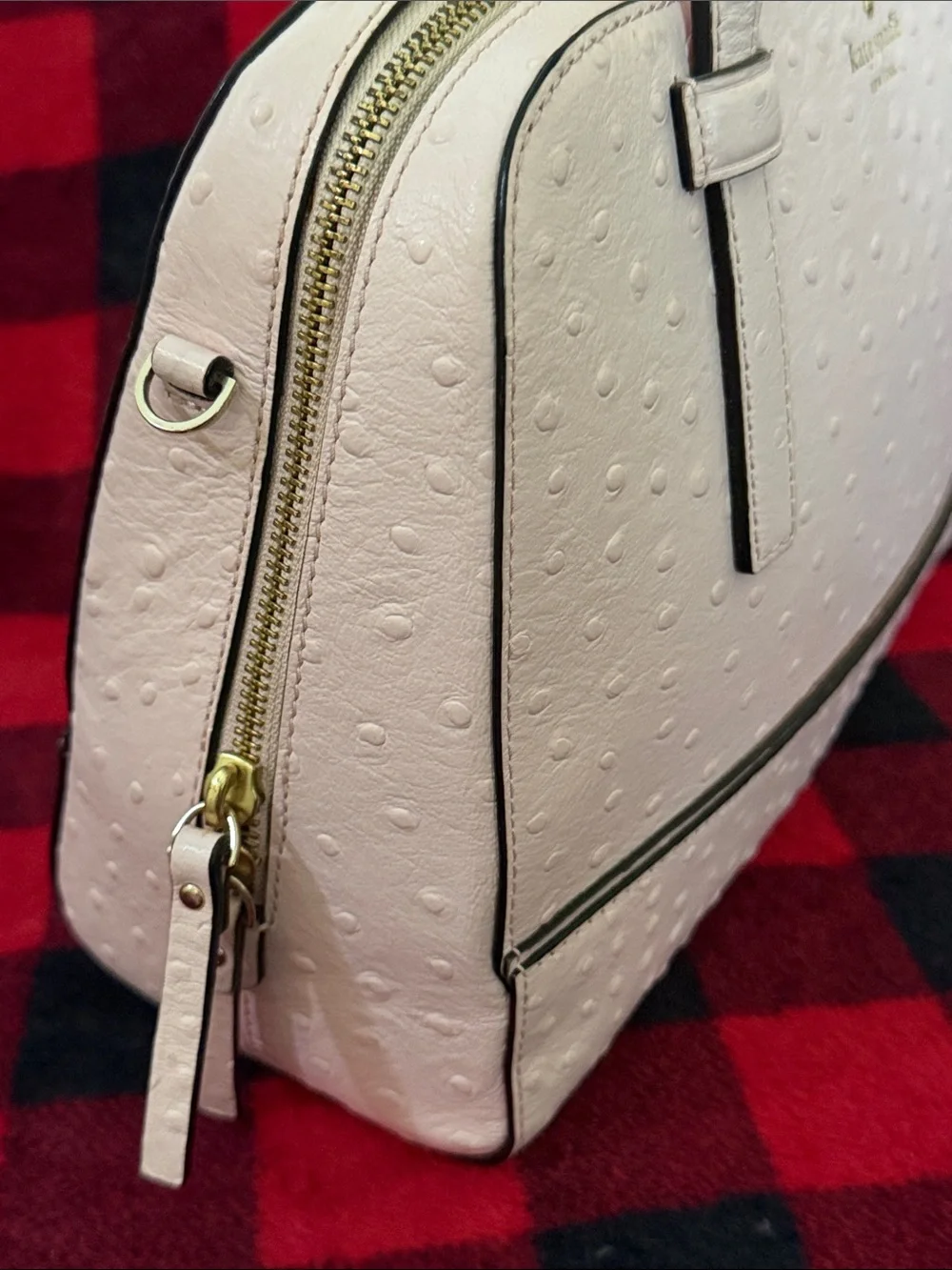 Kate Spade Riverside Street Ostrich Small Felix Satchel